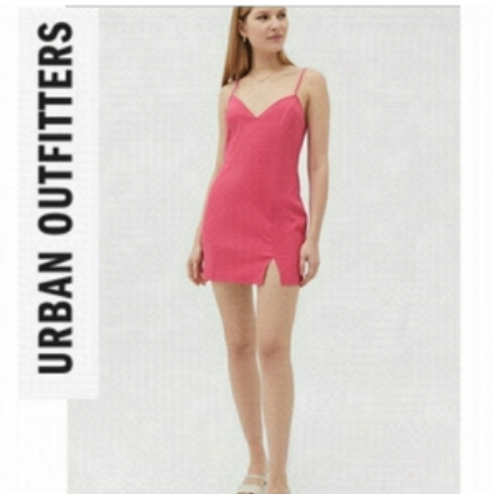 Urban Outfitters Spaghetti Strap‎ Mini Dress Pink Rose XS NWT bodycon party